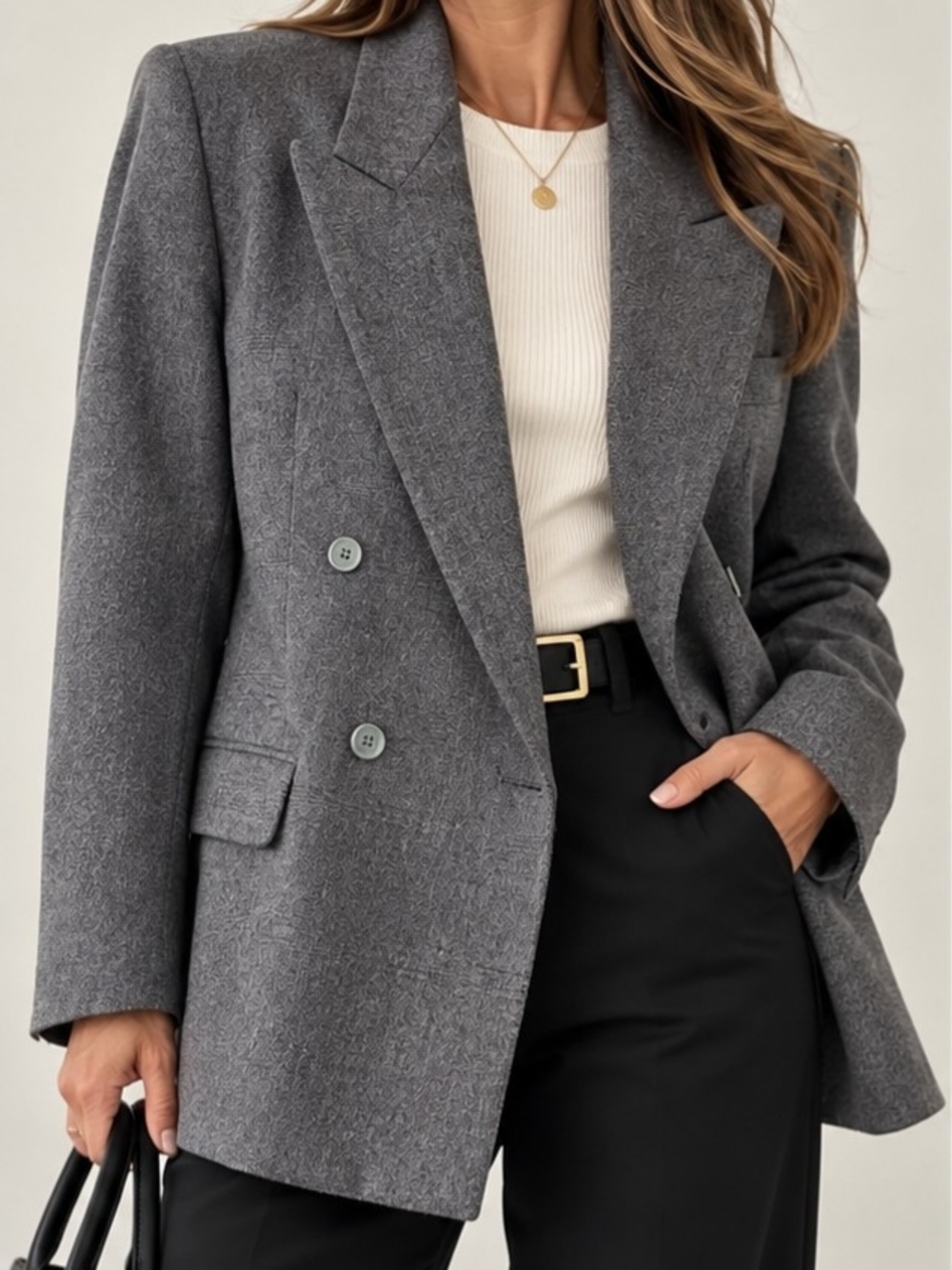Mulberry 100% Wool Double-Breasted Blazer – Size L – NWOT